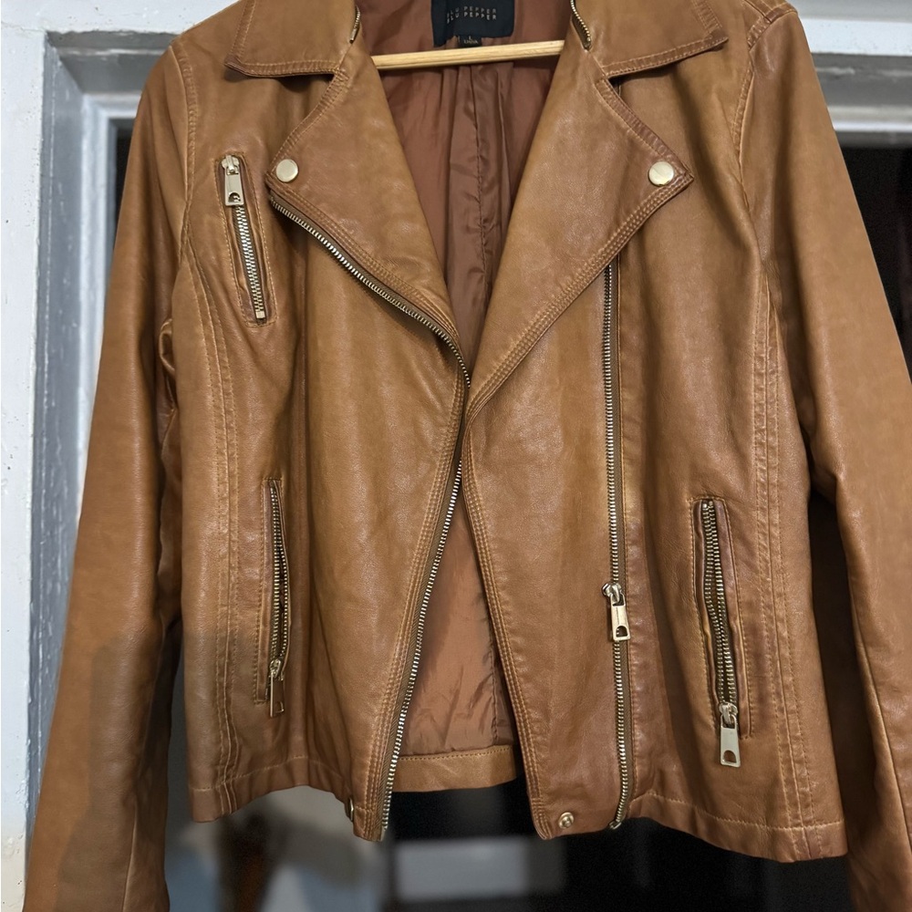 Blu Pepper Tan Leather Jacket